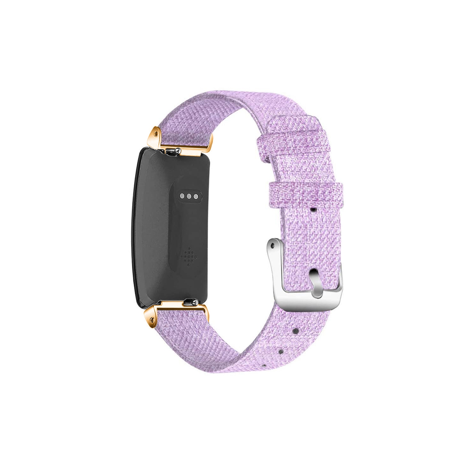 StrapsCo Canvas Watch Band Strap for Fitbit Inspire & Inspire HR - Short-Medium - Purple