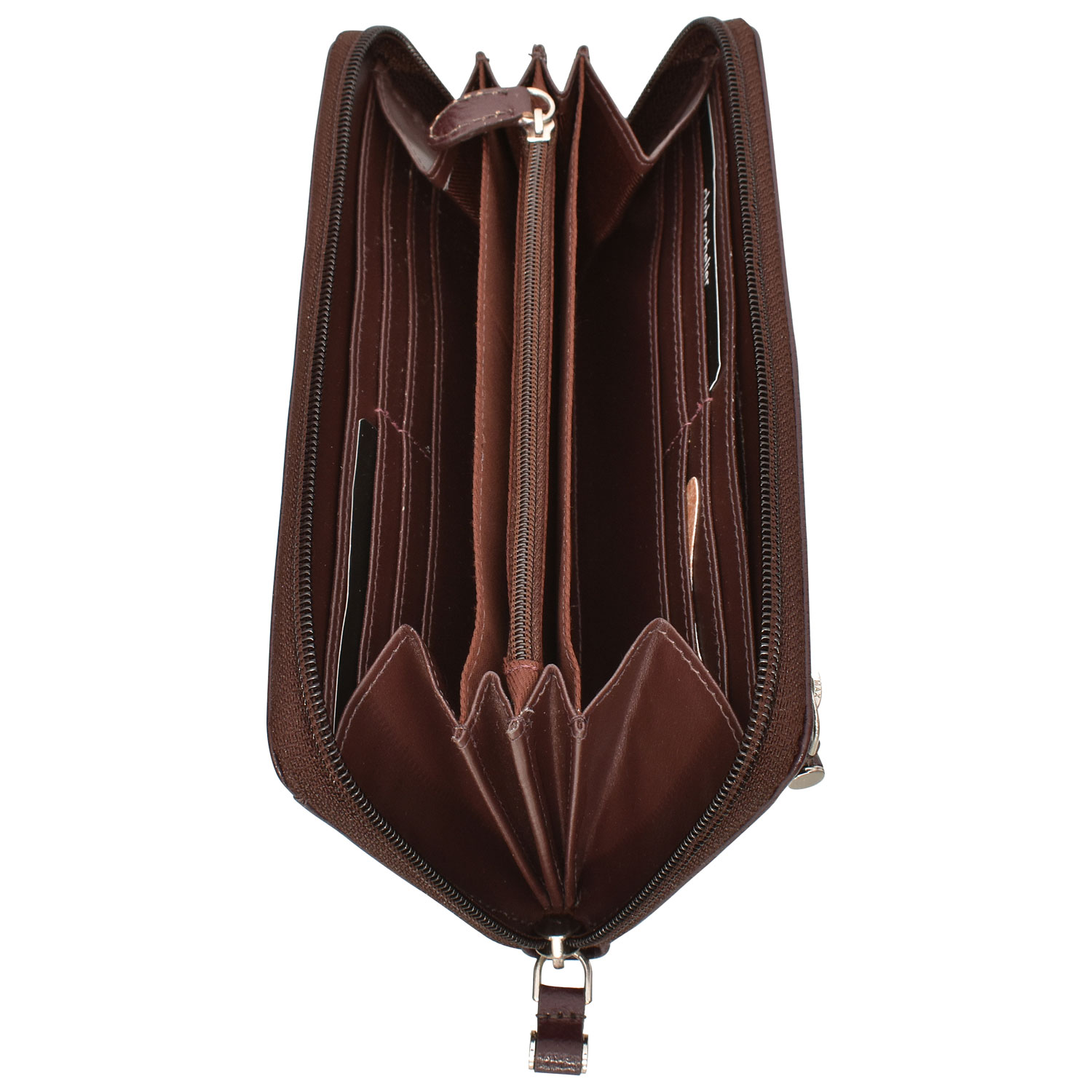 Portefeuille avec fentes pour cartes en cuir véritable de Club Rochelier - Bourgogne