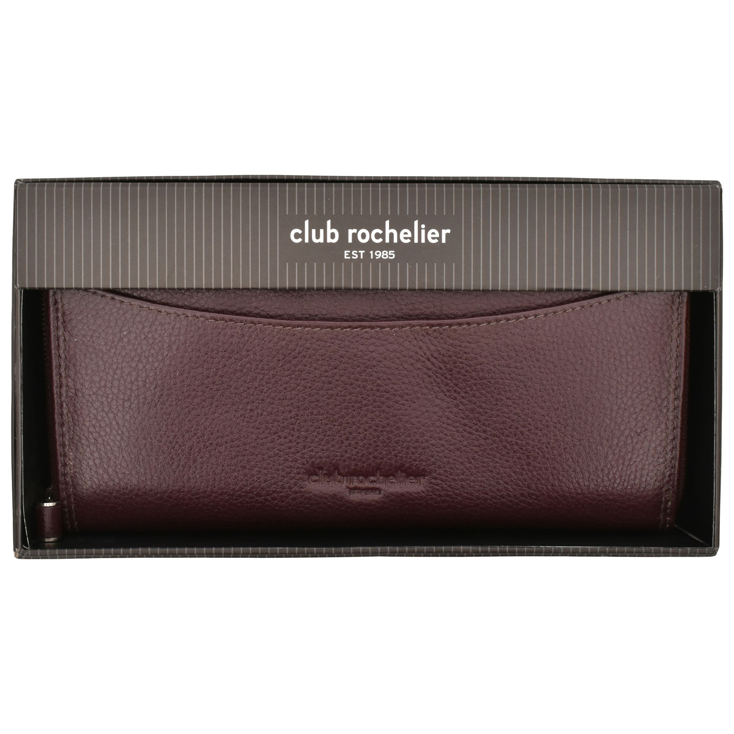 Portefeuille avec fentes pour cartes en cuir véritable de Club Rochelier - Bourgogne