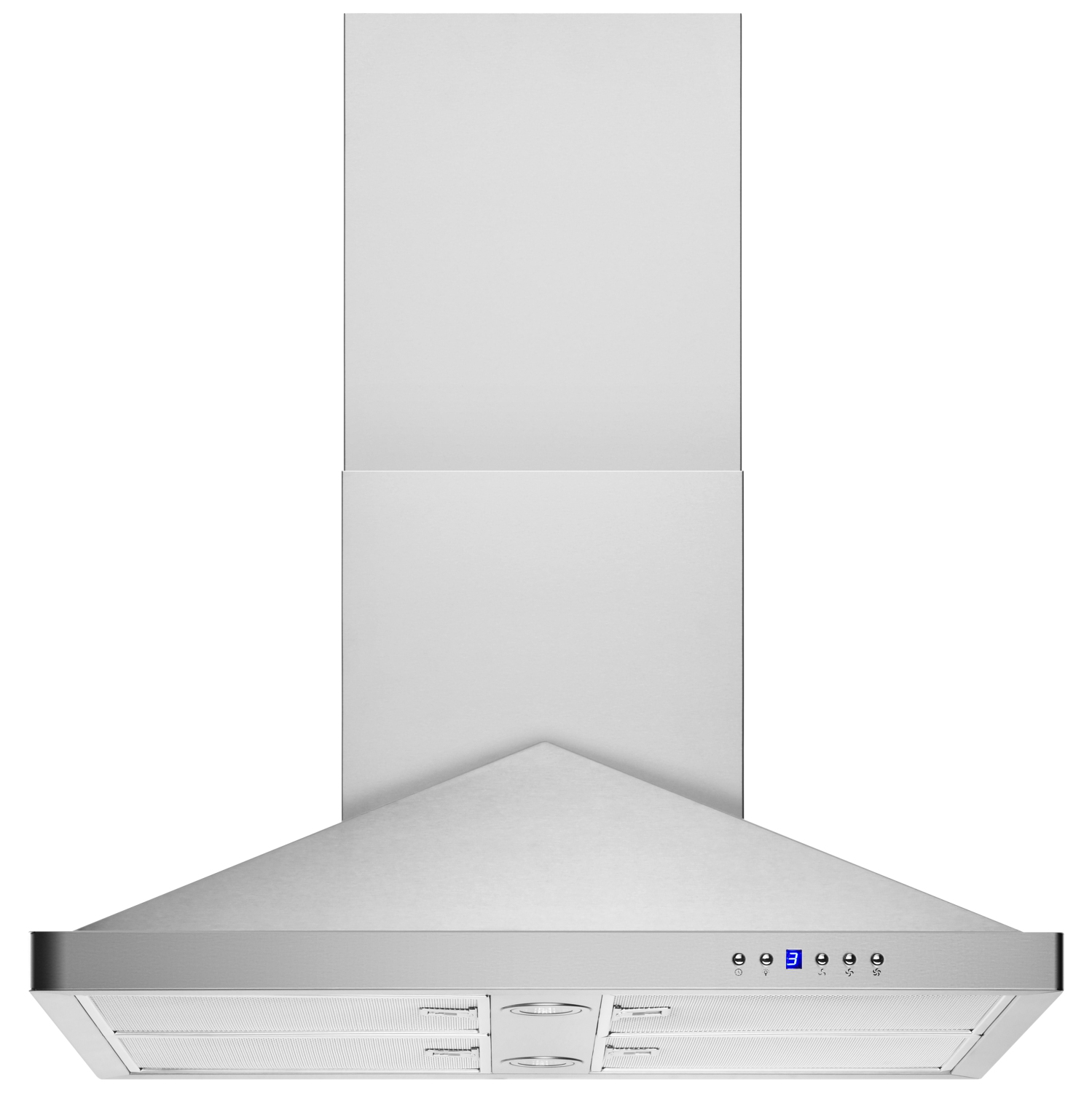 Hotte murale en acier inoxydable pour îlot de 30 po 760CFM bleu océan