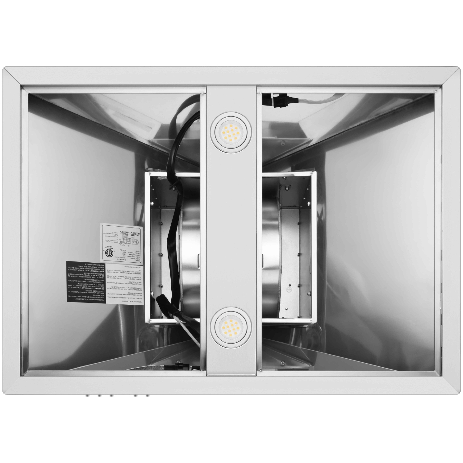 Hotte murale en acier inoxydable pour îlot de 30 po 760CFM bleu océan