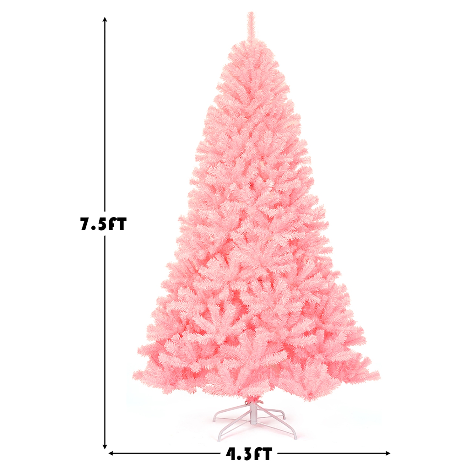 Sapin de Noël artificiel 228cm Costway – Rose