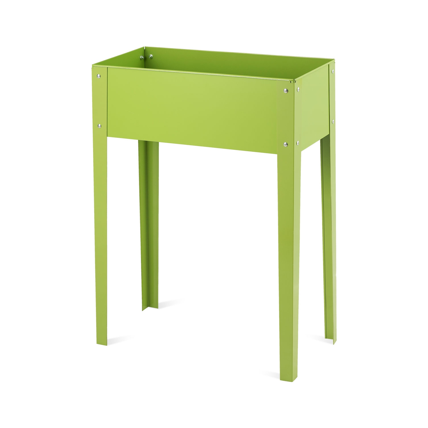 Costway 24'' x12'' Outdoor Elevated Garden Plant Stand Raised Tall Flower Bed Box