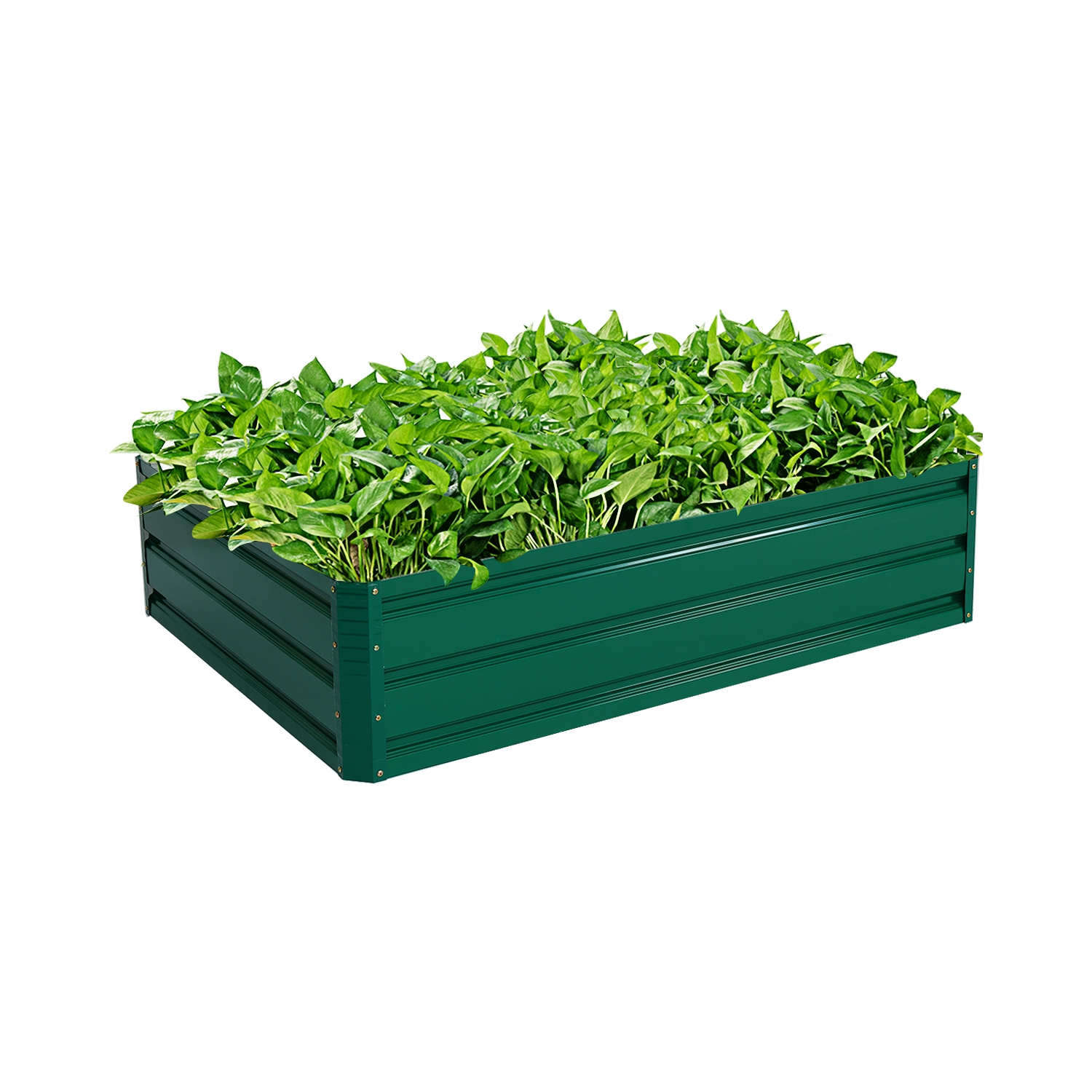 Costway 47"x35.5" Patio Raised Garden Bed Vegetable Flower Plant Dark Green New
