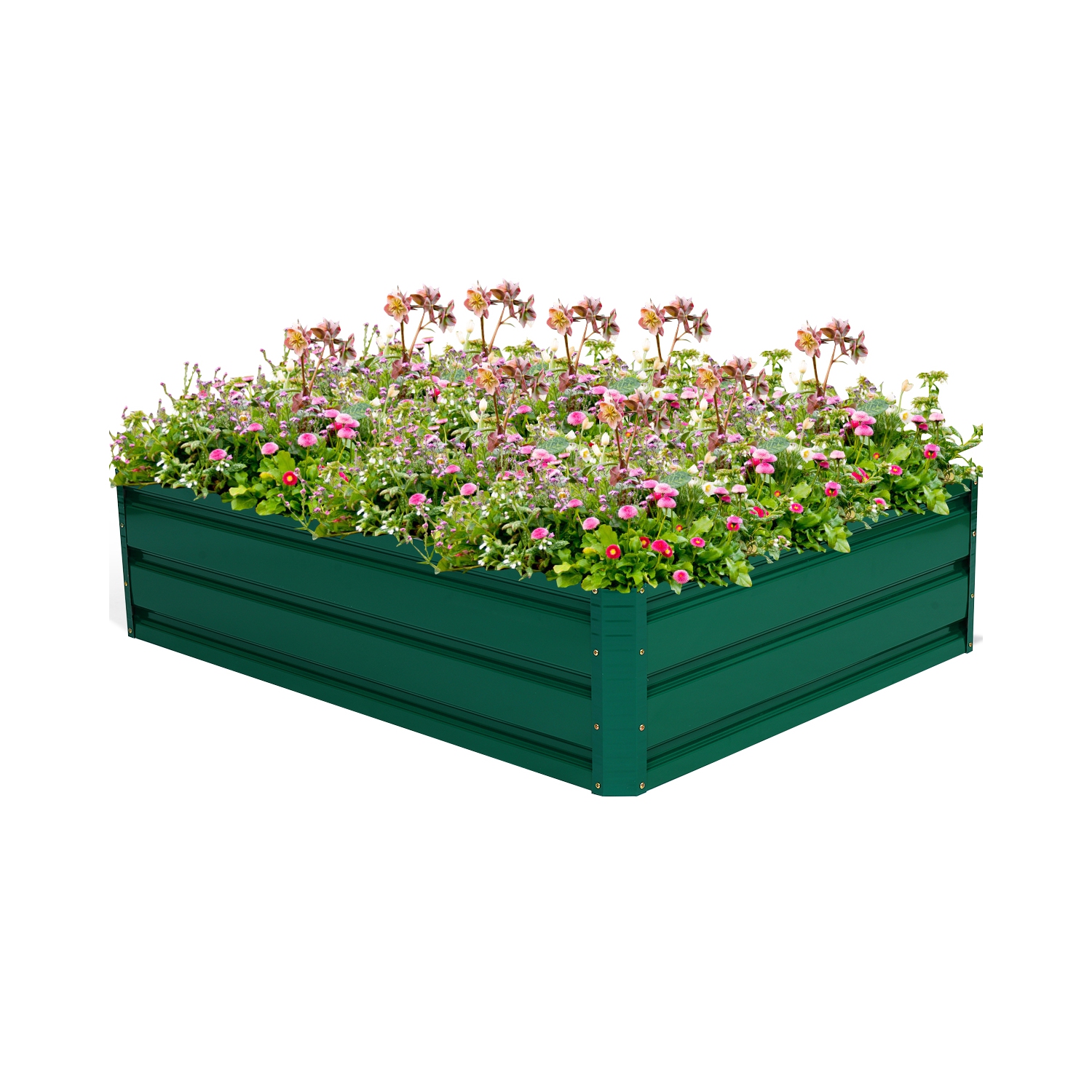 Costway 47"x35.5" Patio Raised Garden Bed Vegetable Flower Plant Dark Green New