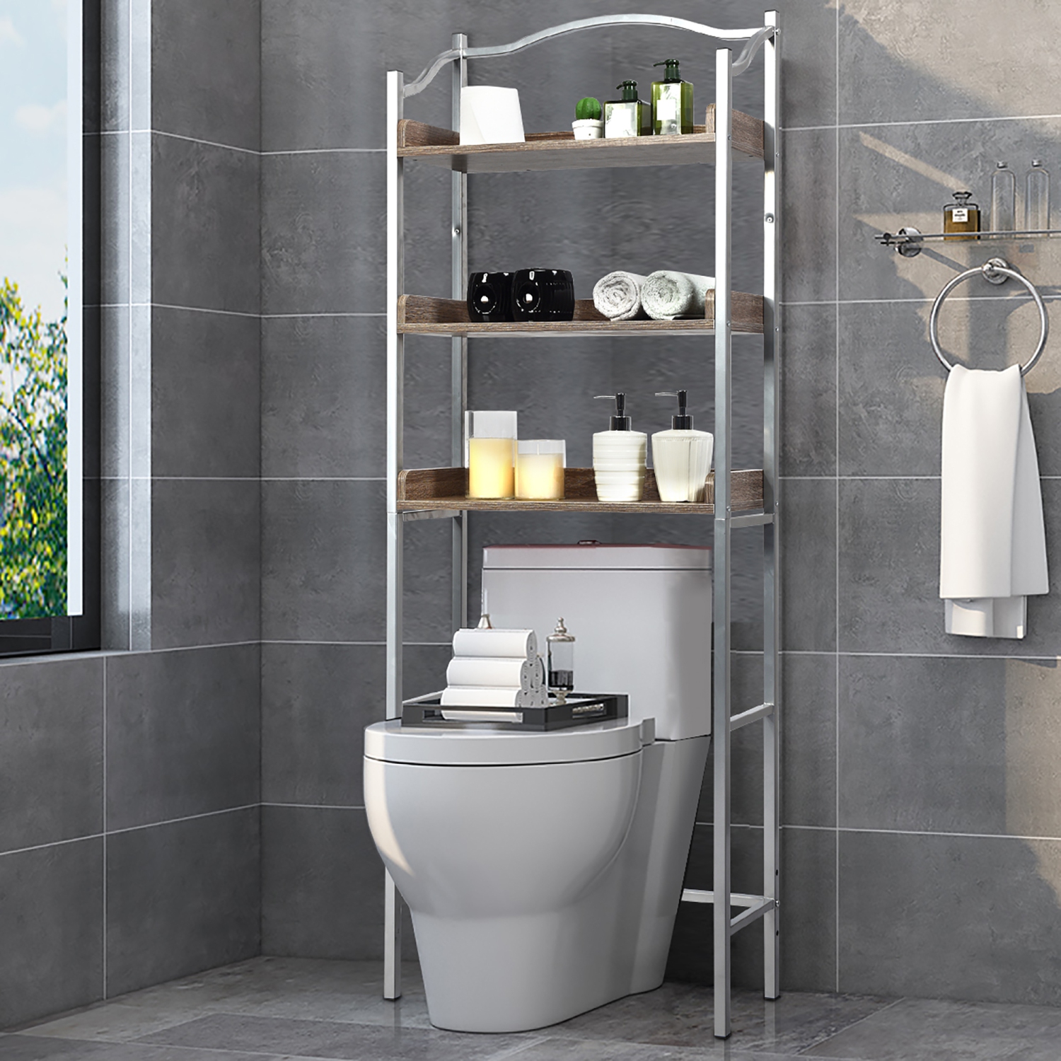 Costway 3-Tier Bathroom Spacesaver Storage Rack