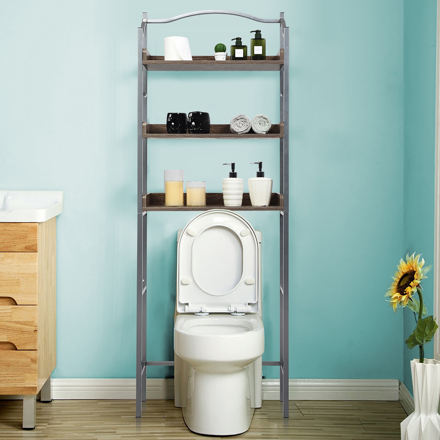Costway 3-Tier Bathroom Spacesaver Storage Rack