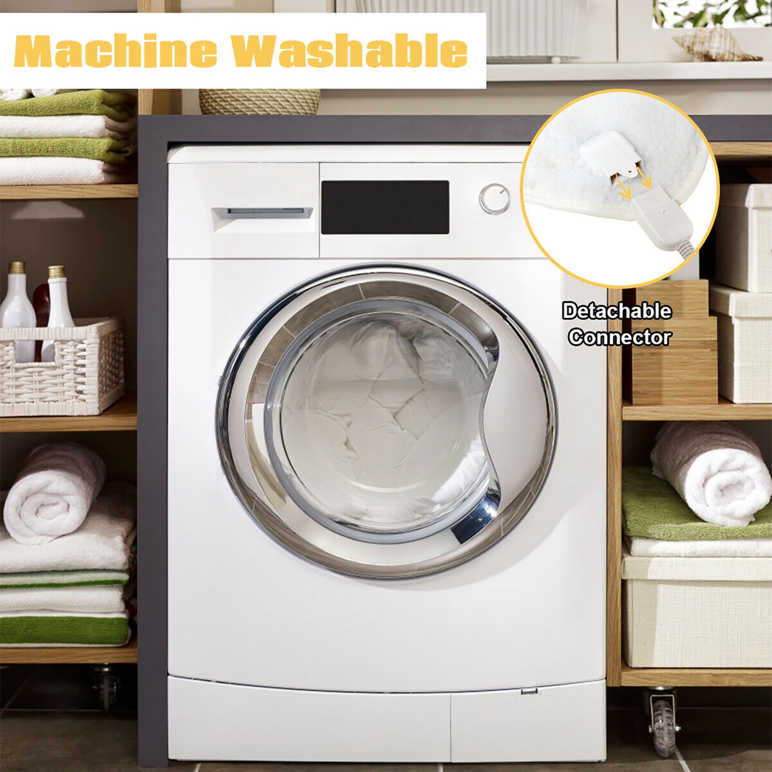 Costway Massage Table Bed Warmer Heating Pad w/5 Heat Settings & Digital Timer 72''x30''