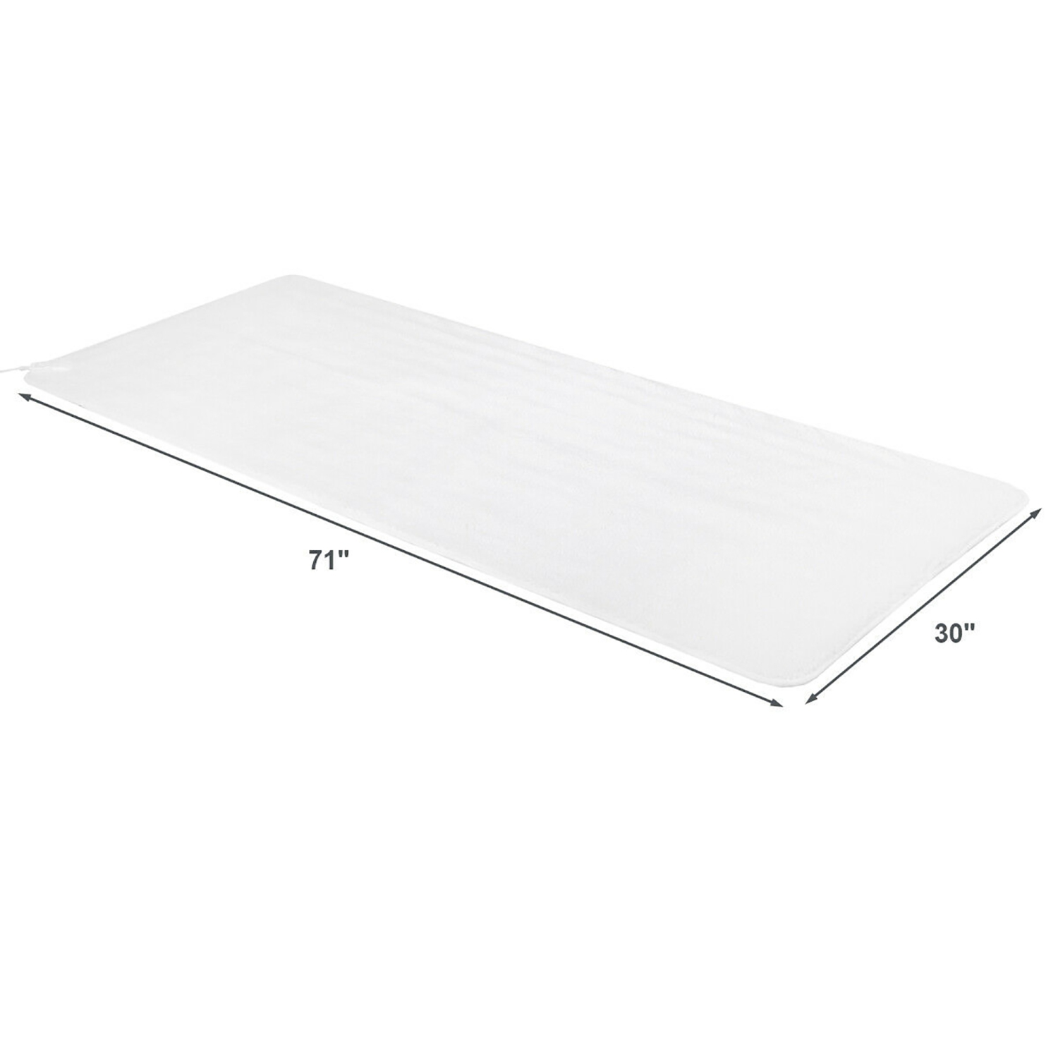 Costway Massage Table Bed Warmer Heating Pad w/5 Heat Settings & Digital Timer 72''x30''