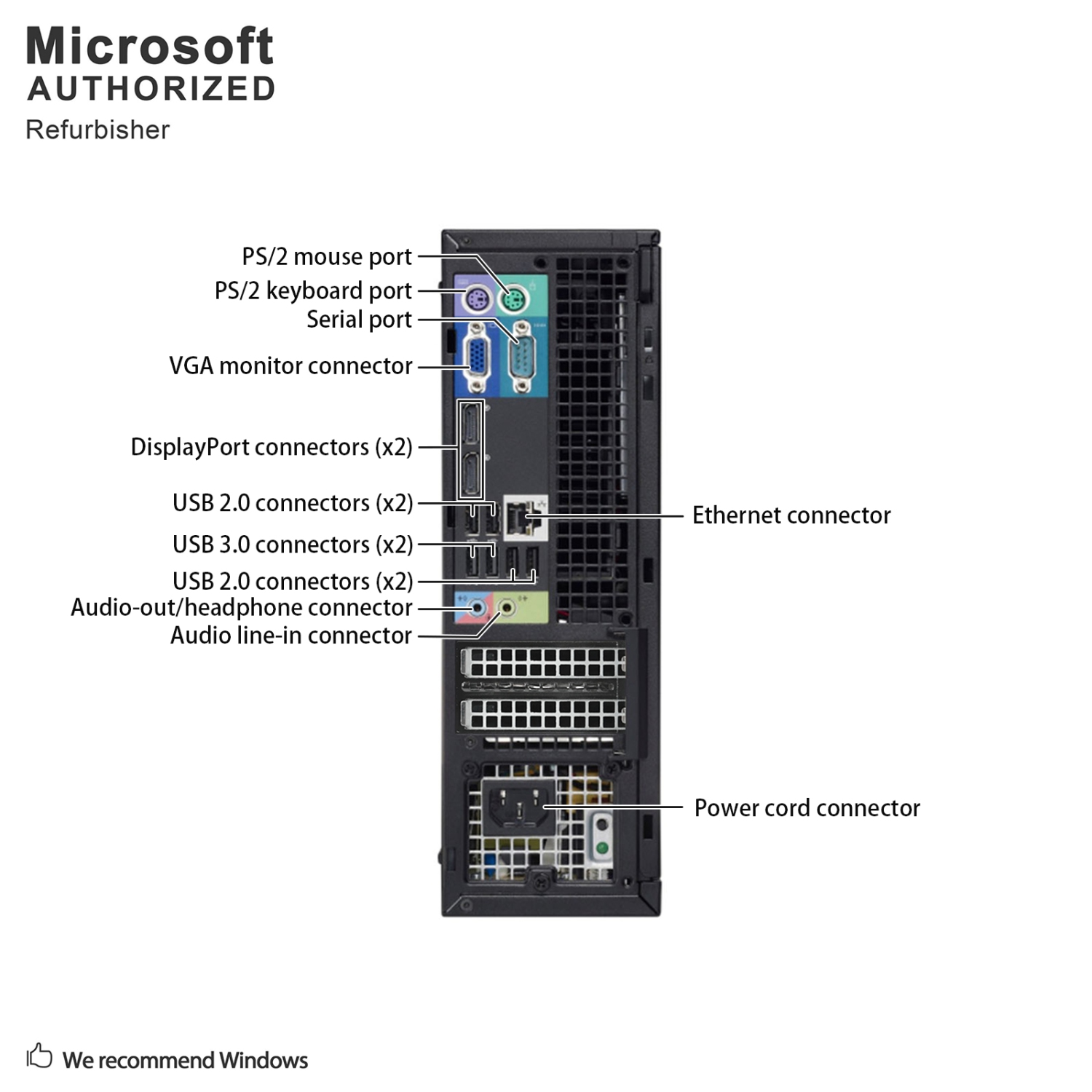 Refurbished - Dell OptiPlex 7010 SFF, Intel Quad Core i5 3470 up to 3.6 GHz, 8 GB DDR3 RAM, 1 TB, WiFi, Bluetooth, DVD, Windows 10 Pro 64 Bit