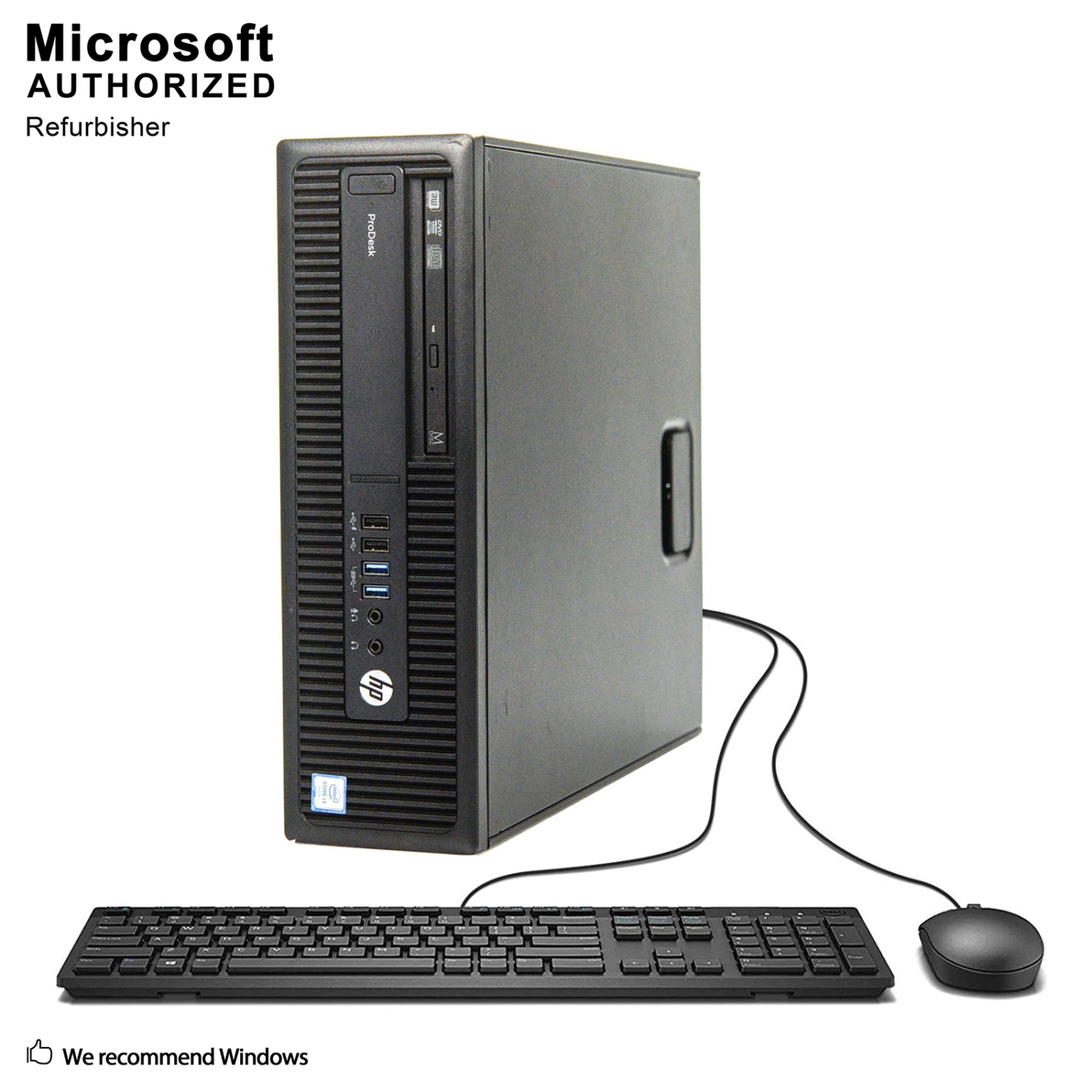 Refurbished - HP ProDesk 600 G2 SFF, Intel Quad Core i5 6500 up to 3.6 GHz, 8 GB DDR4 RAM, 256 GB SSD, WiFi, Bluetooth, DVD, Windows 10 Pro 64 Bit