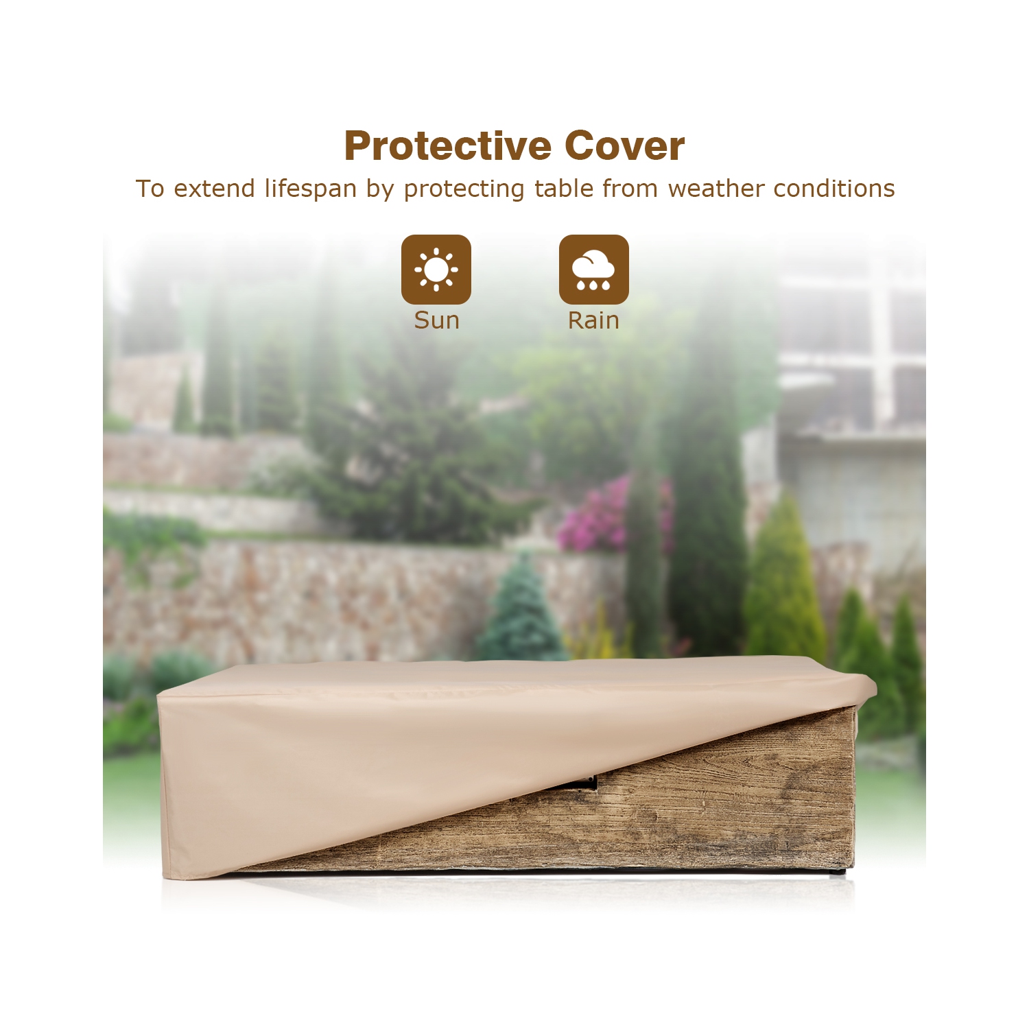 Gymax 48''x27'' 50,000 BTU Propane Fire Pit Table Set w/ Side Table Tank Storage & Cover