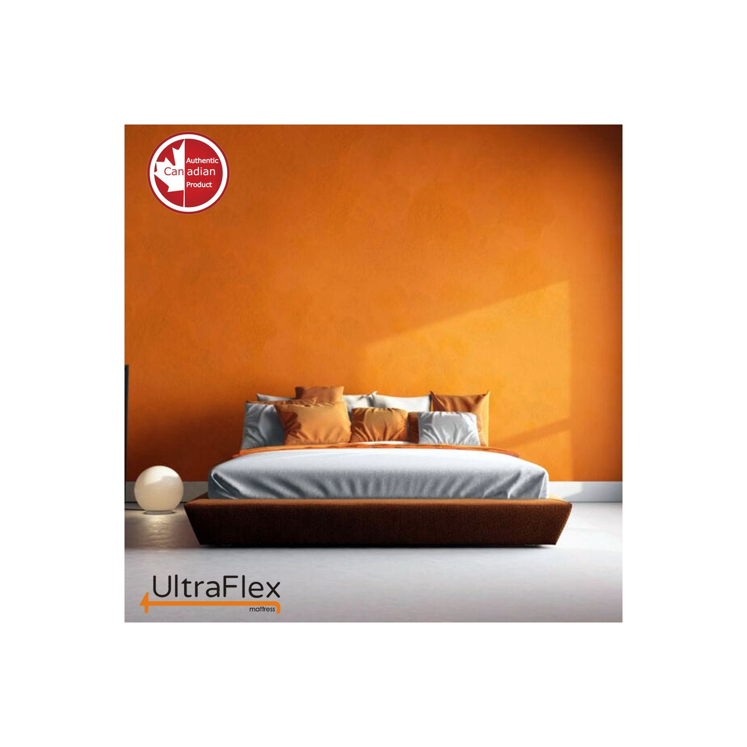 UltraFlex ASPIRE- Supportive Comfort Foam Mattress for Pressure Relief, Cool Sleep, Medium Firmness, Premium Cool Gel Memory Foam (Made in Canada)- Queen Size
