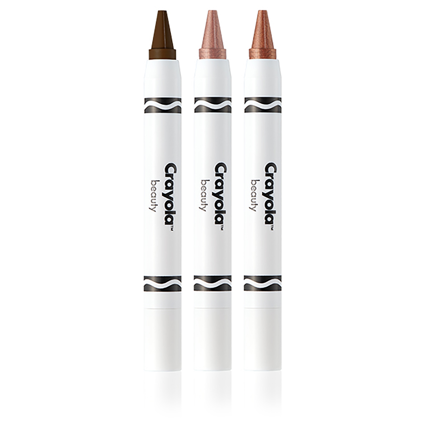 Crayola Crayon Trio - Heatwave by Crayola for Women - 3 x 0.07 oz Lipstick Cooper, Dark Chocolate, Tumbleweed