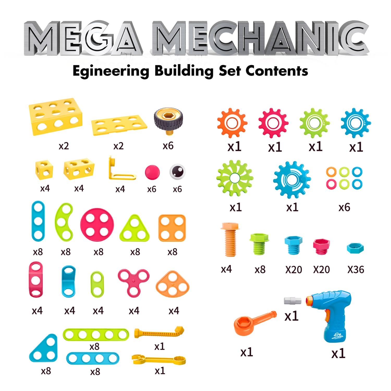 Ensemble de construction STIM de Contixo, ensemble de blocs de construction, jouets pour enfants de 5 ans et plus, garçons et filles de 223 pièces