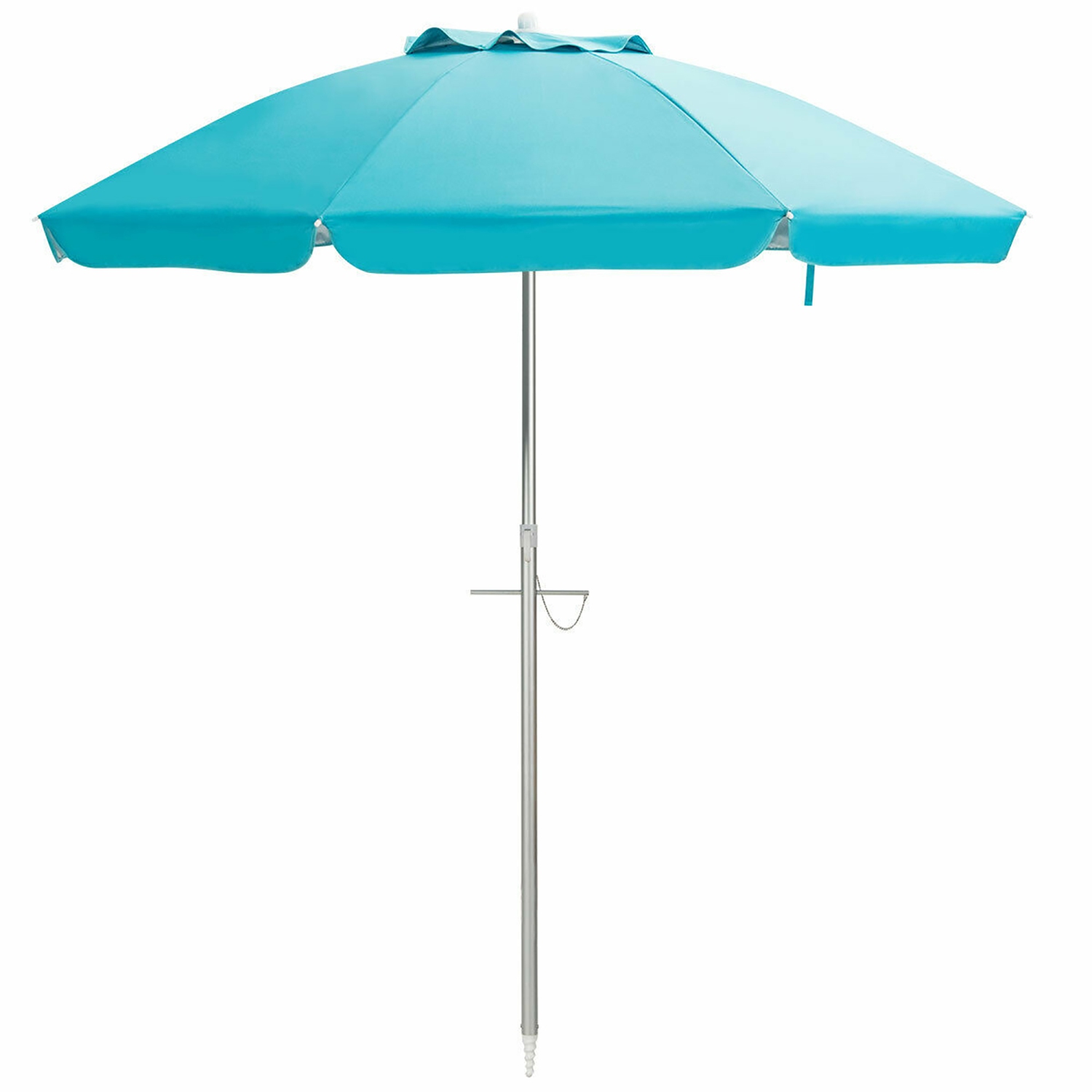 Costway 6.5 FT Patio Beach Umbrella Sun Shade Tilt Aluminum Sports Portable Carry Bag Multicolor/Blue/Turquoise/Beige