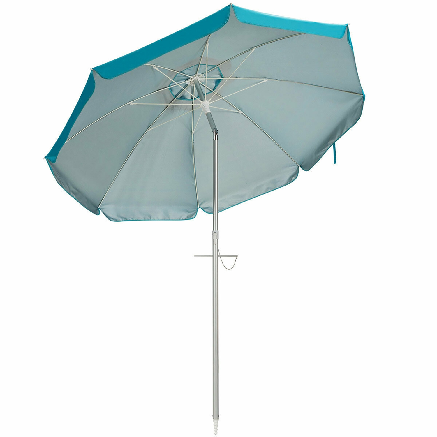Costway 6.5 FT Patio Beach Umbrella Sun Shade Tilt Aluminum Sports Portable Carry Bag Multicolor/Blue/Turquoise/Beige