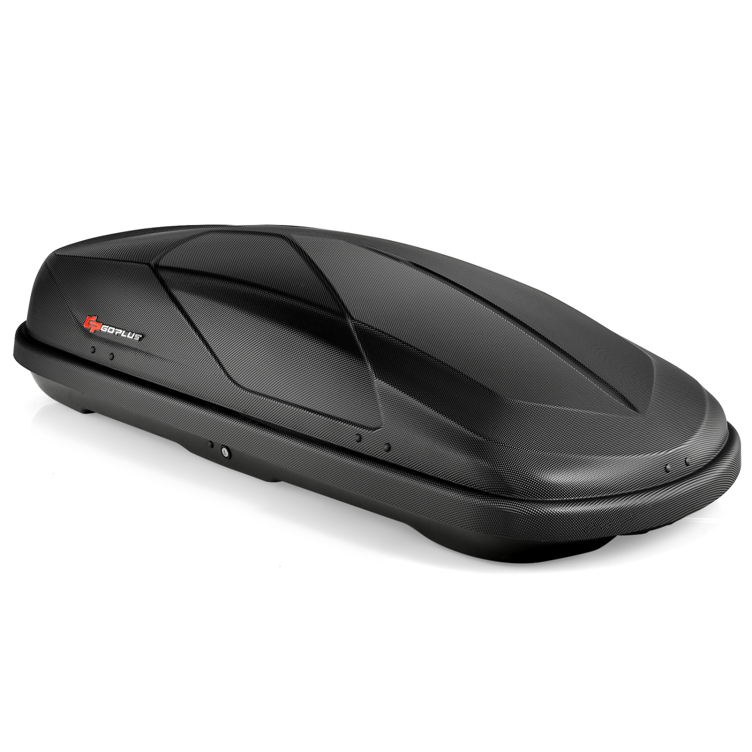 Goplus 14 Cubic Feet Cargo Box Dual-sided Opening Car Roof Box Rack Mount Carrier