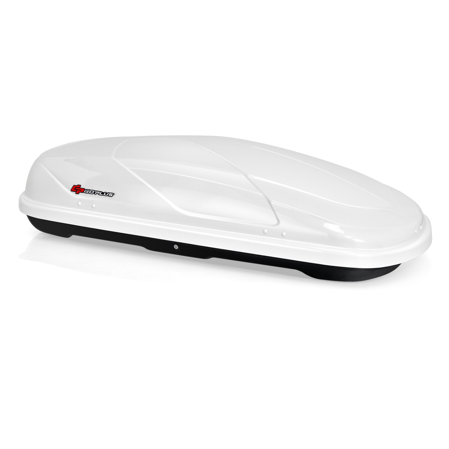 Goplus 14 Cubic Feet Cargo Box Dual-sided Opening Car Roof Box Rack Mount Carrier