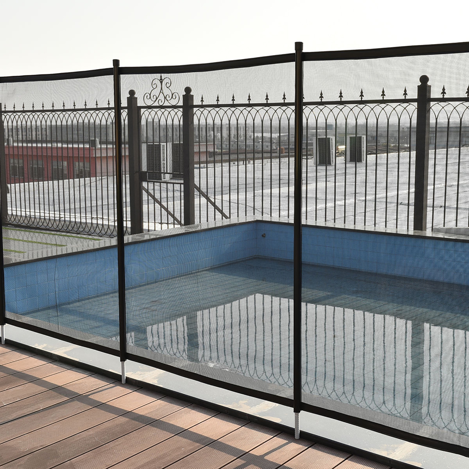 Costway 4'x48' In-Ground Swimming Pool Safety Fence Section 4 Set 4'x12'