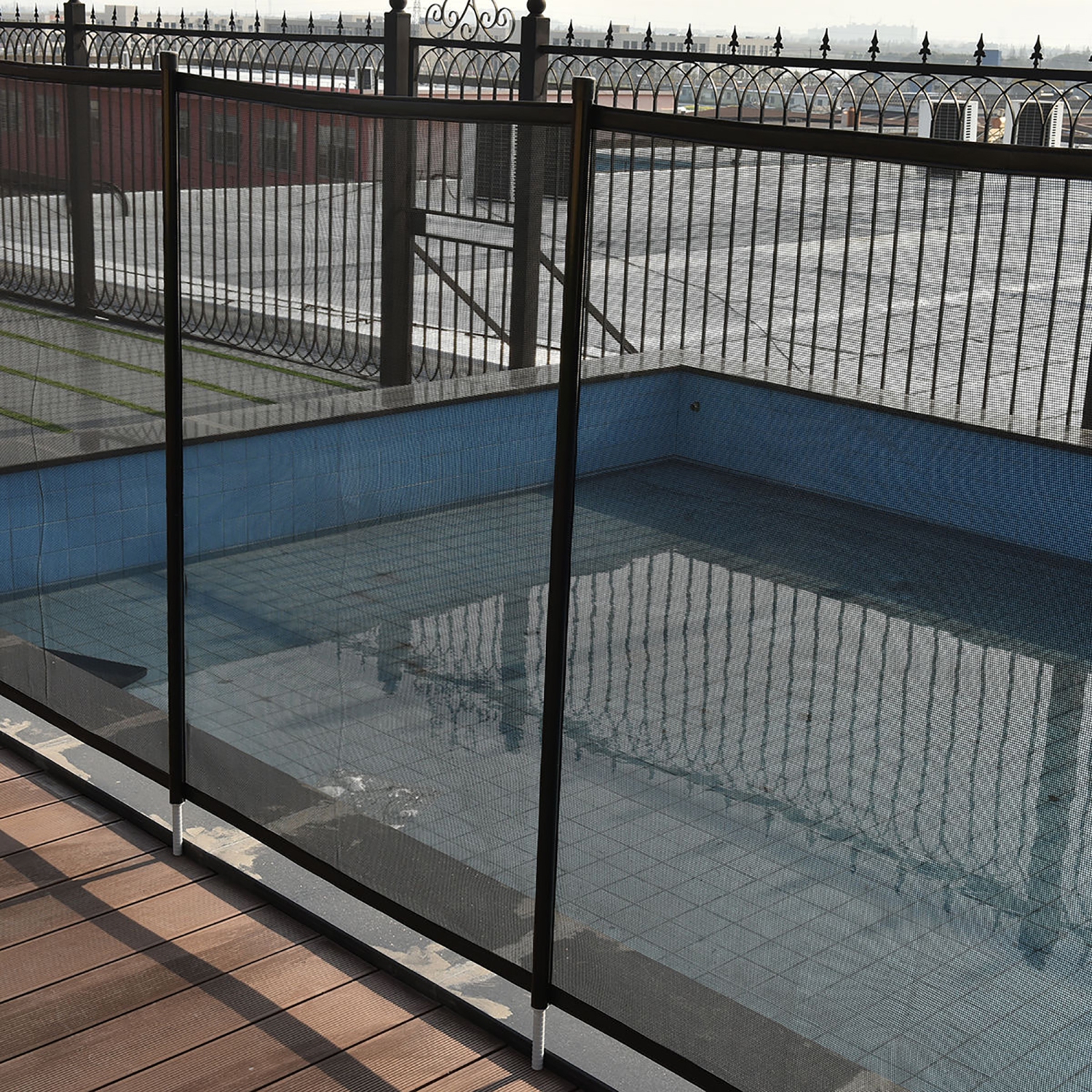 Costway 4'x48' In-Ground Swimming Pool Safety Fence Section 4 Set 4'x12'