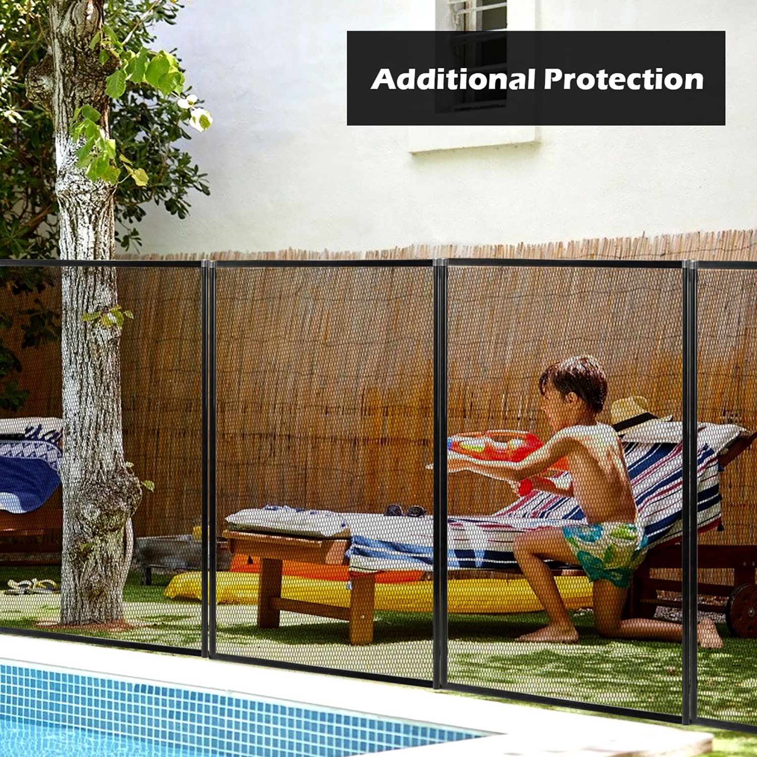 Costway Swimming Pool Fence Garden Fence Child Barrier Safety
