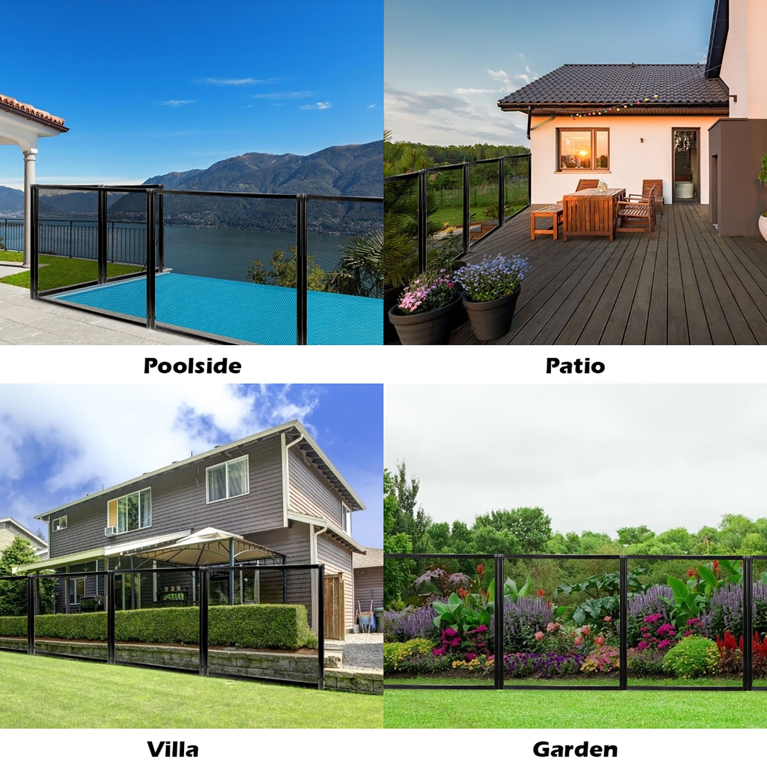 Costway Swimming Pool Fence Garden Fence Child Barrier Safety