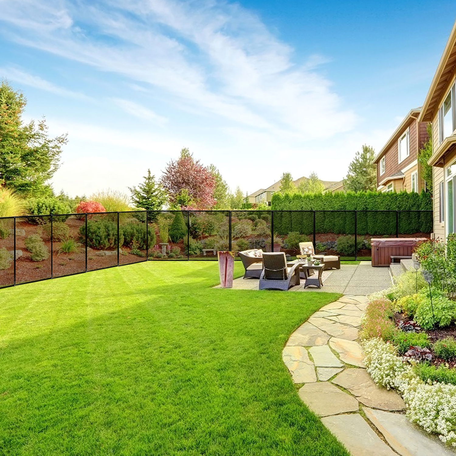 Costway Swimming Pool Fence Garden Fence Child Barrier Safety