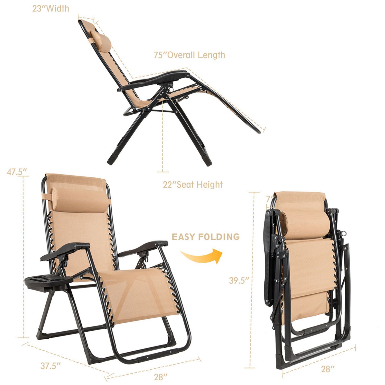 heavy duty zero gravity chair