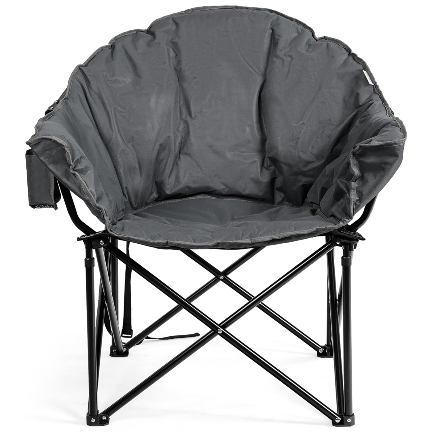 Chaise pliante de camping lune Costway, rembourrée avec sac de transport porte-gobelet