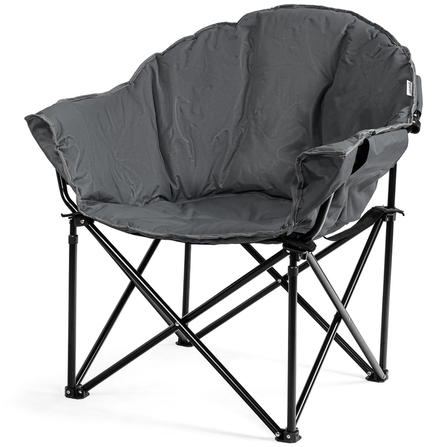 Chaise pliante de camping lune Costway, rembourrée avec sac de transport porte-gobelet