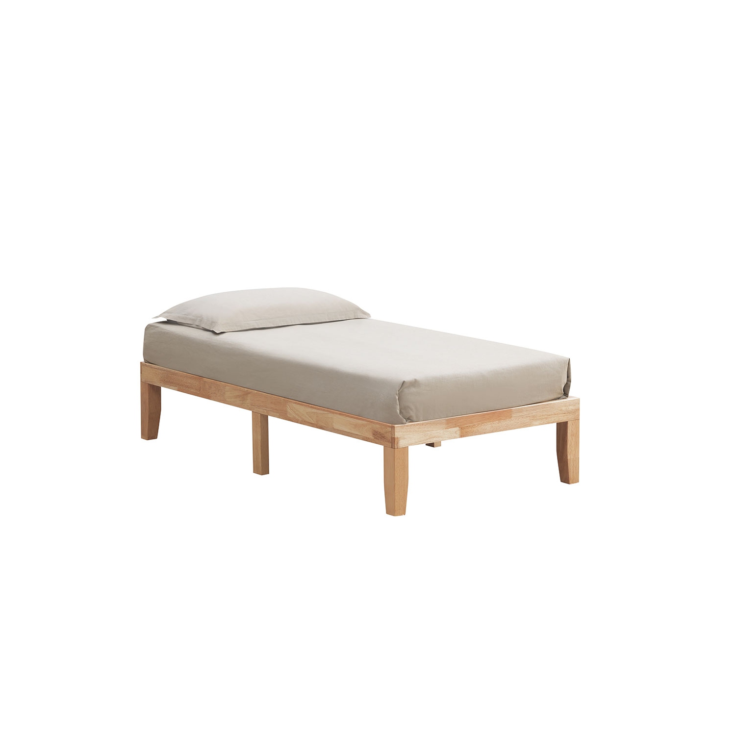 Costway Twin Size 14'' Wooden Bed Frame Mattress Platform Wood Slats Support