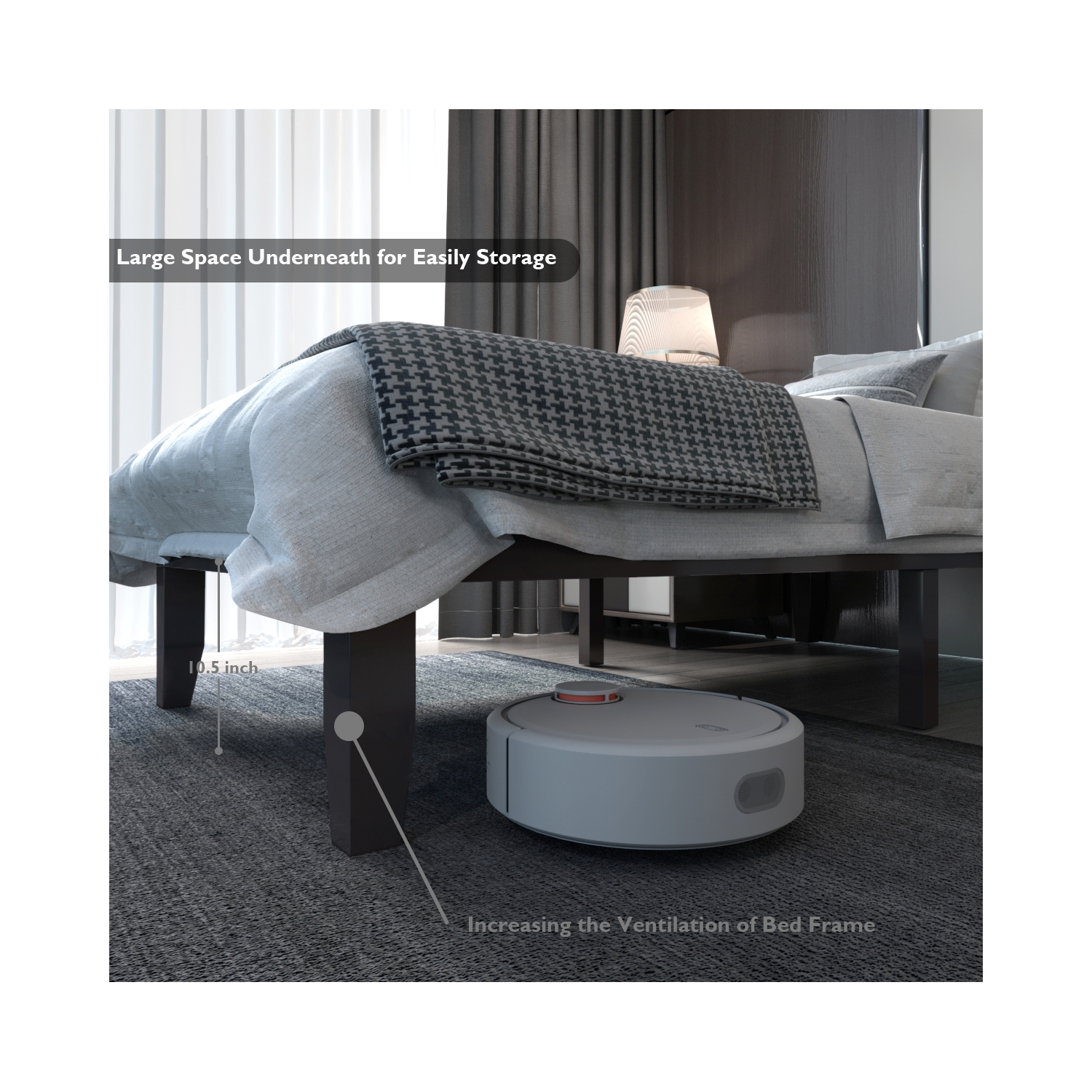 Costway Twin Size 14'' Wooden Bed Frame Mattress Platform Wood Slats Support EspressoNatural