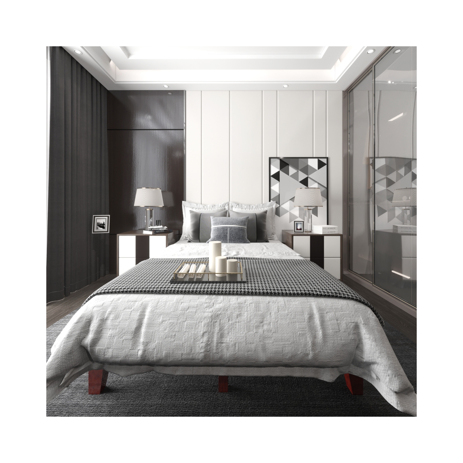 Costway Full Size 14'' Wooden Bed Frame Mattress Platform Wood Slats Support EspressoNatural