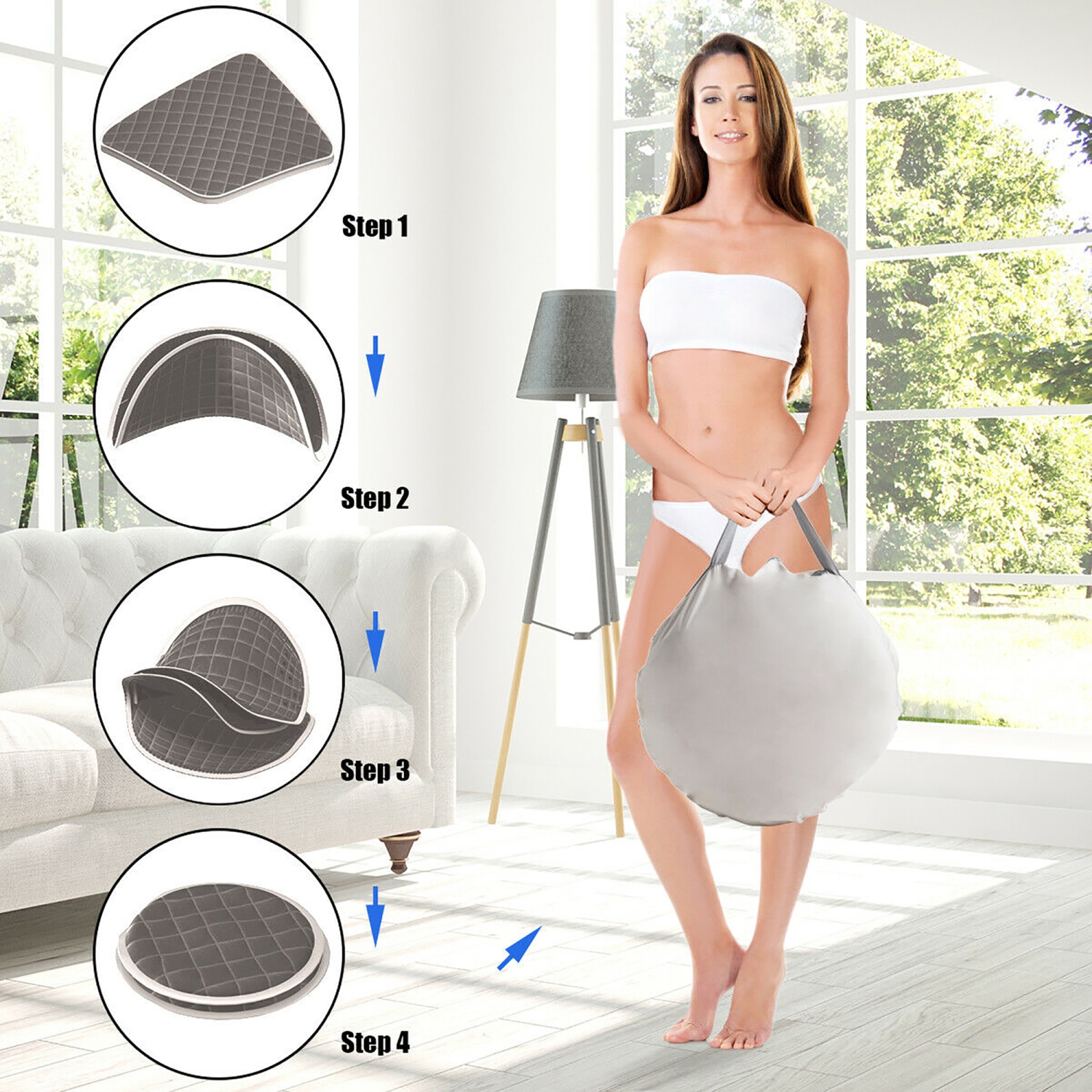 Costway Portable 2L Steam Sauna Spa Tent w/ Chair