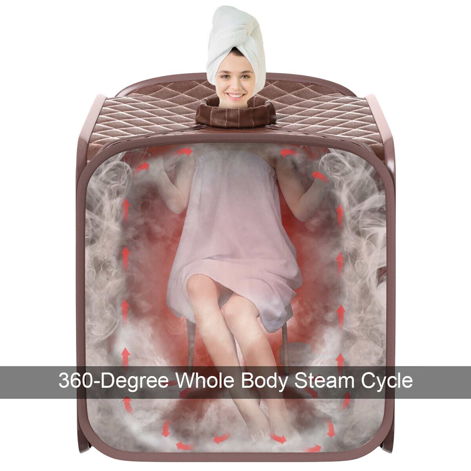 Costway Portable 2L Steam Sauna Spa Tent w/ Chair