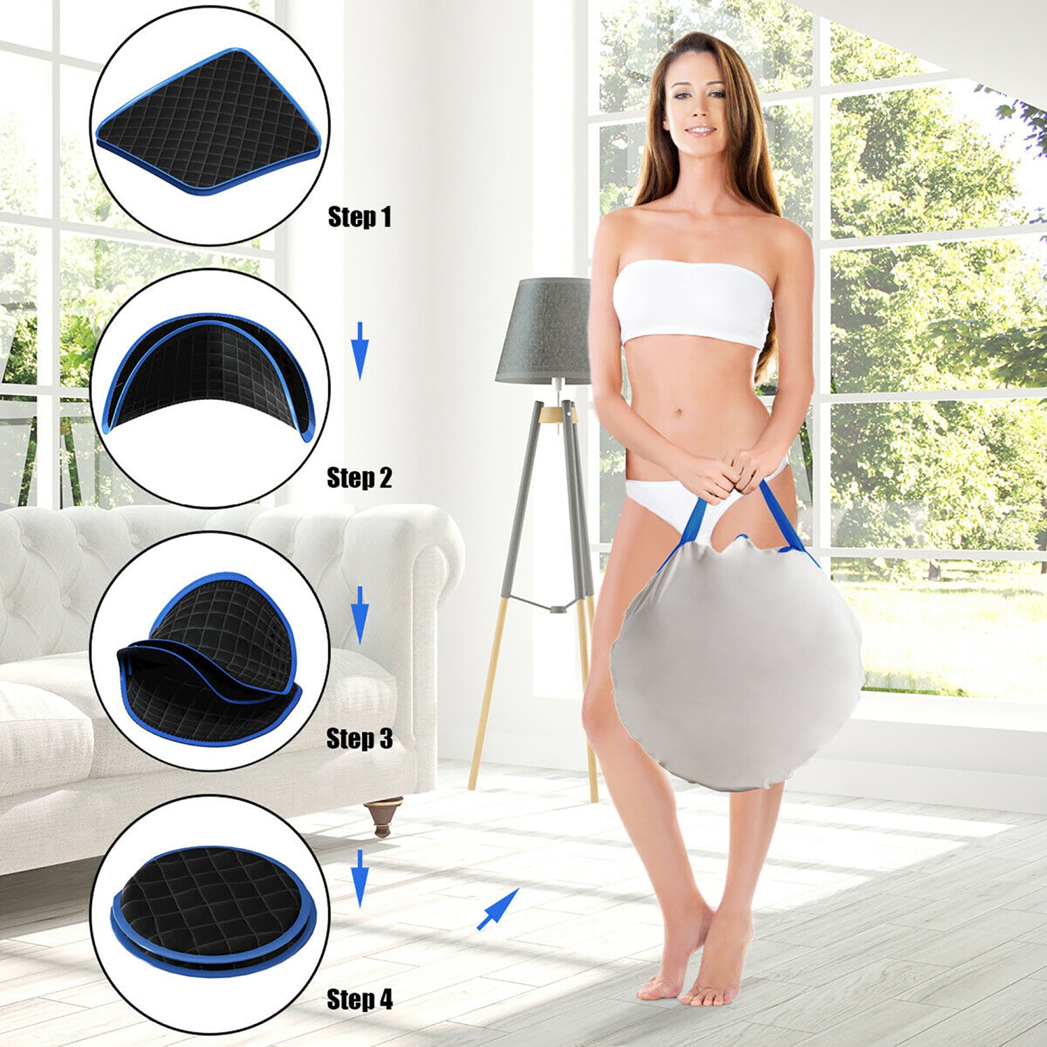 Costway Portable 2L Steam Sauna Spa Tent w/ Chair