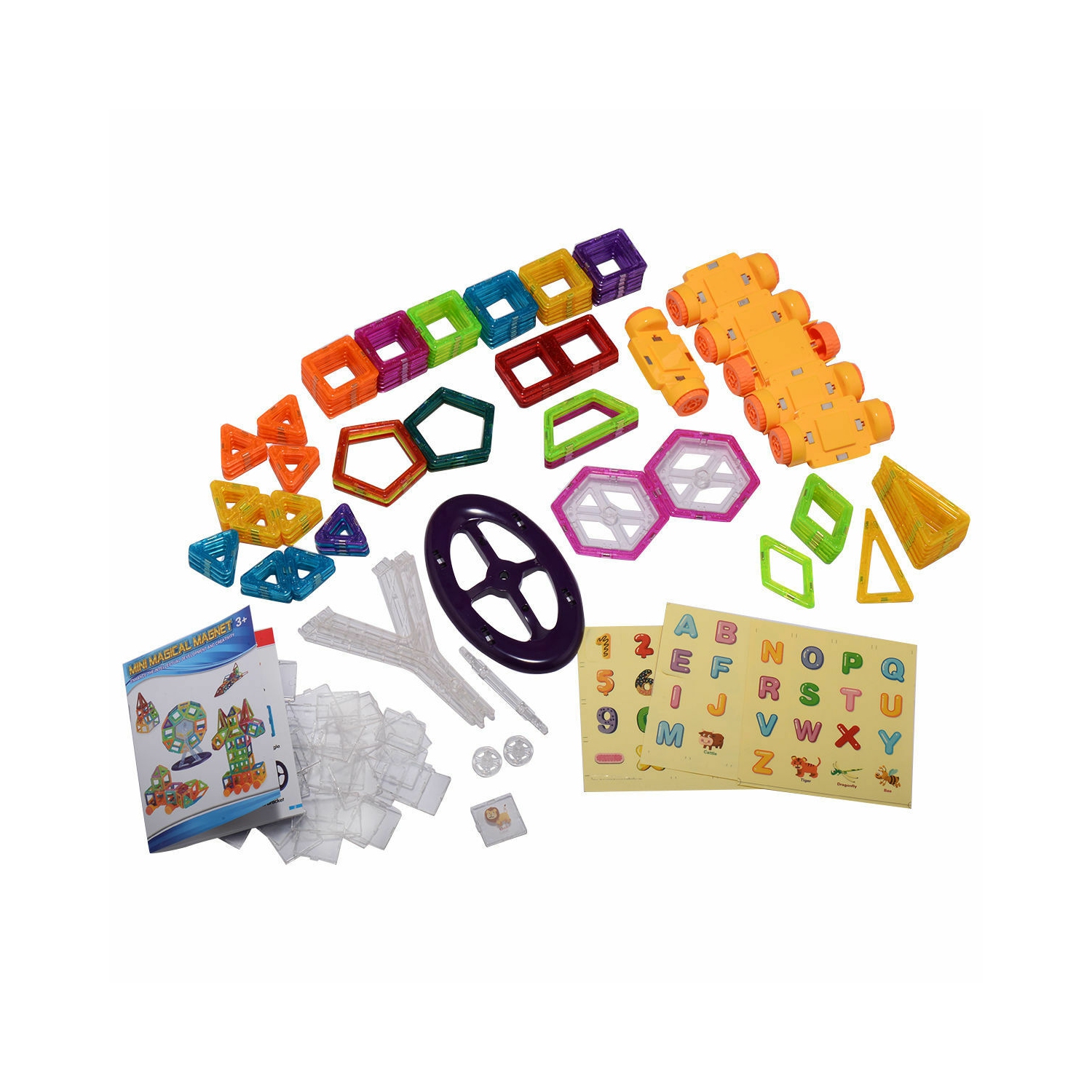 Costway 158 Pcs Magical Magnet Building Block Educational Toy For Kids Colorful Gift Set