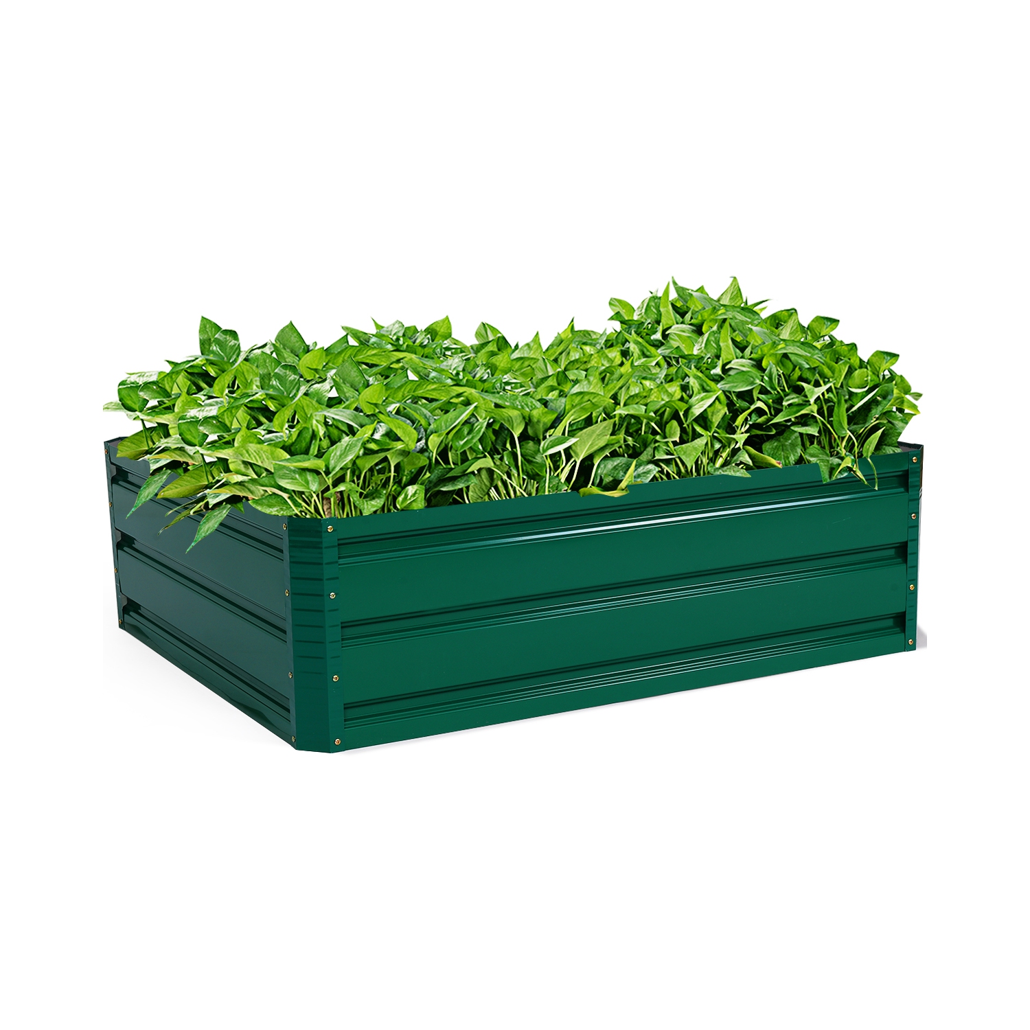 Costway 40"x32" Patio Raised Garden Bed Vegetable Flower Plant Dark Green New