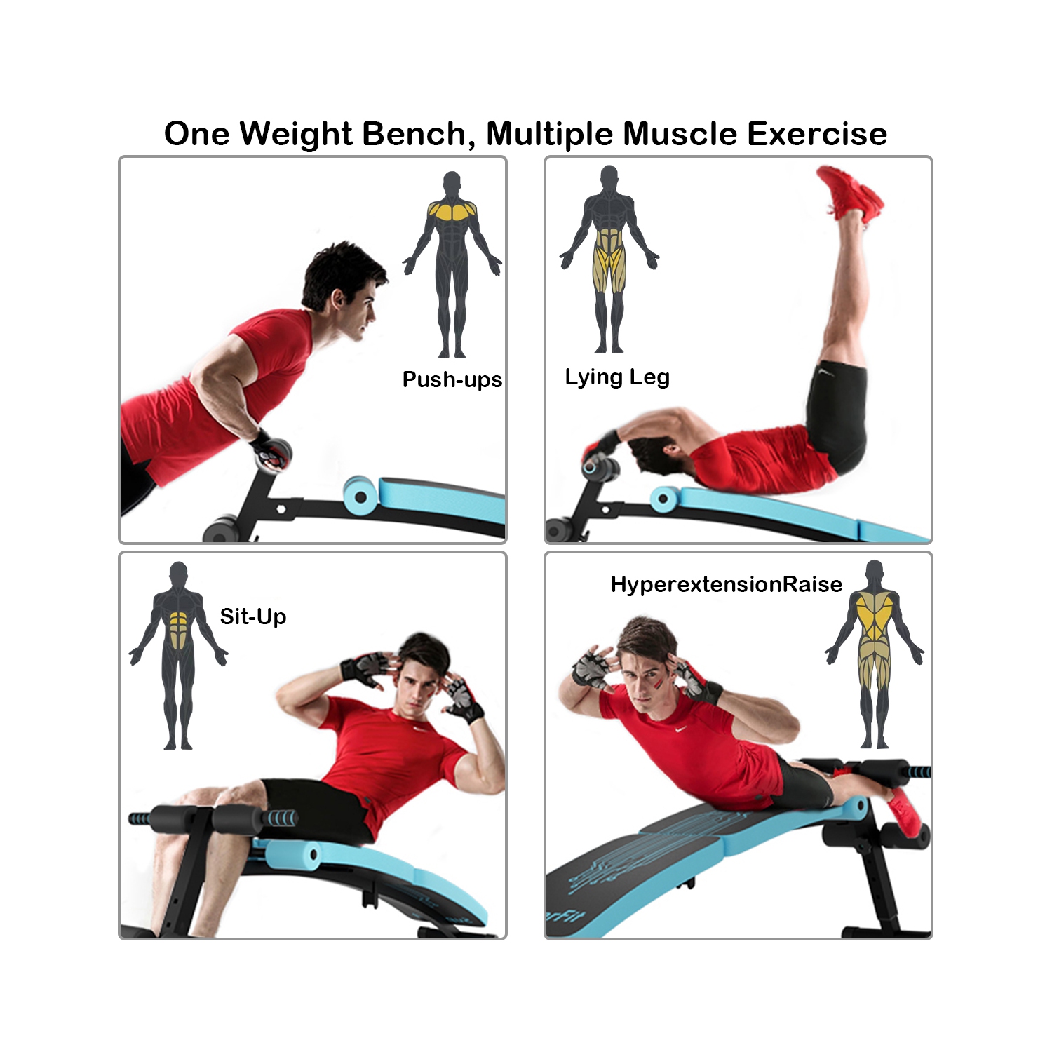 Banc de musculation incurvé Superfit – ajustable et pliable