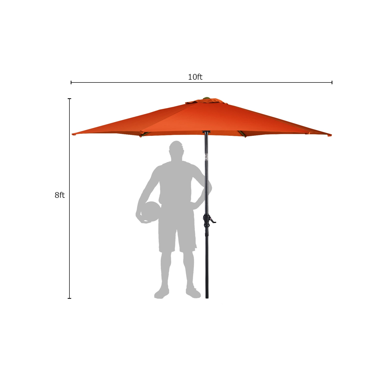 Parasol inclinable 305cm
