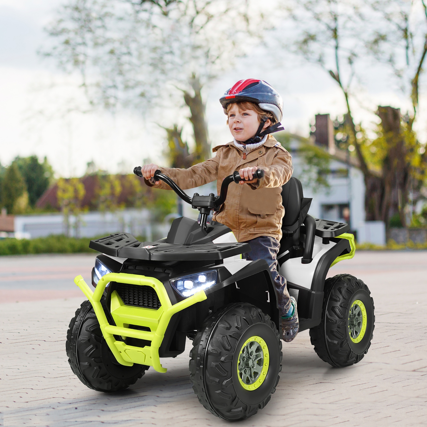 12V Kids Electric 4-Wheeler ATV Quad 2 Vitesses Rouler sur la voiture avec mp3 et lumières LED