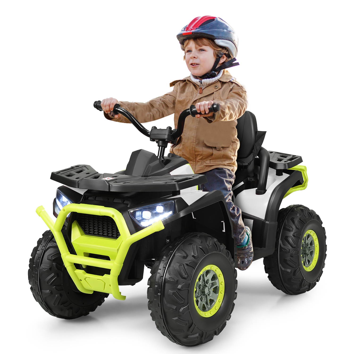 12V Kids Electric 4-Wheeler ATV Quad 2 Vitesses Rouler sur la voiture avec mp3 et lumières LED