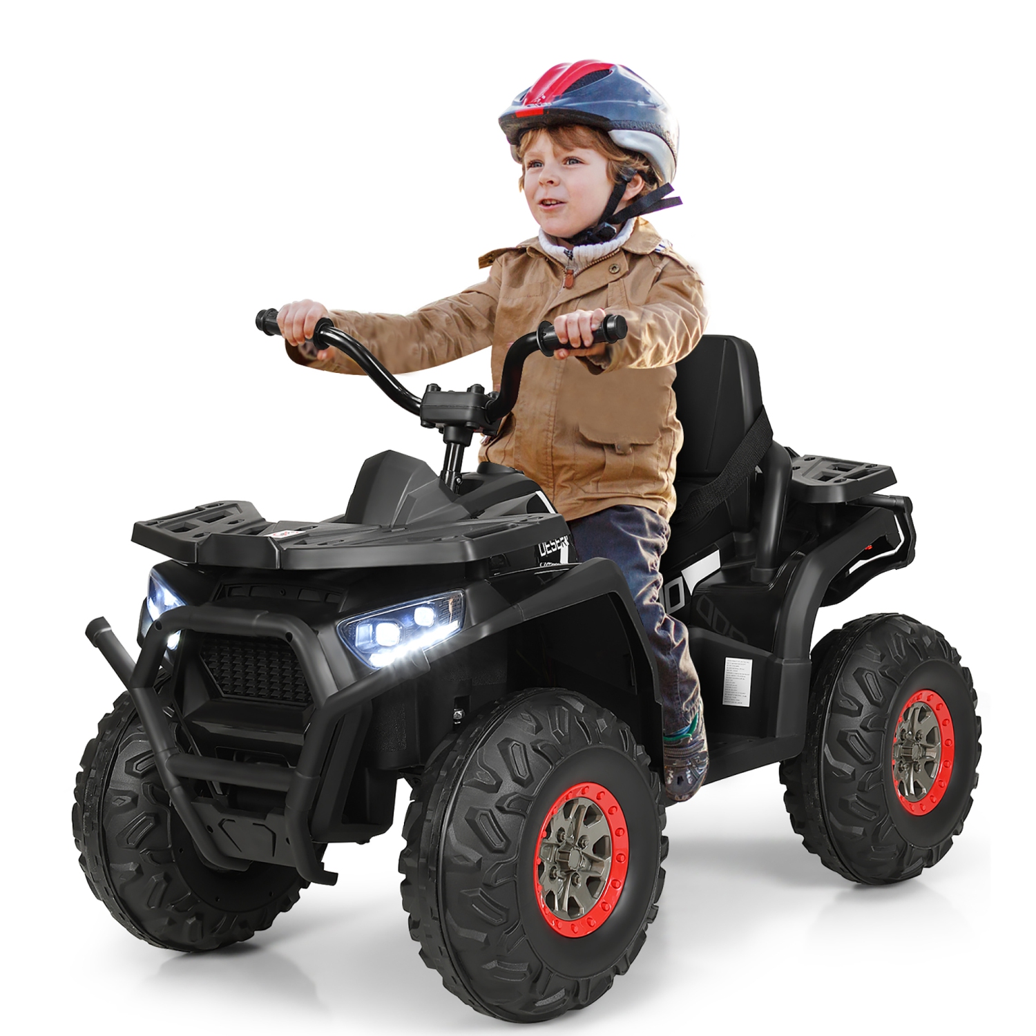 Costway 12V Kids Electric 4-Wheeler ATV Quad 2 Speeds Ride On Car w/MP3&LED Lights