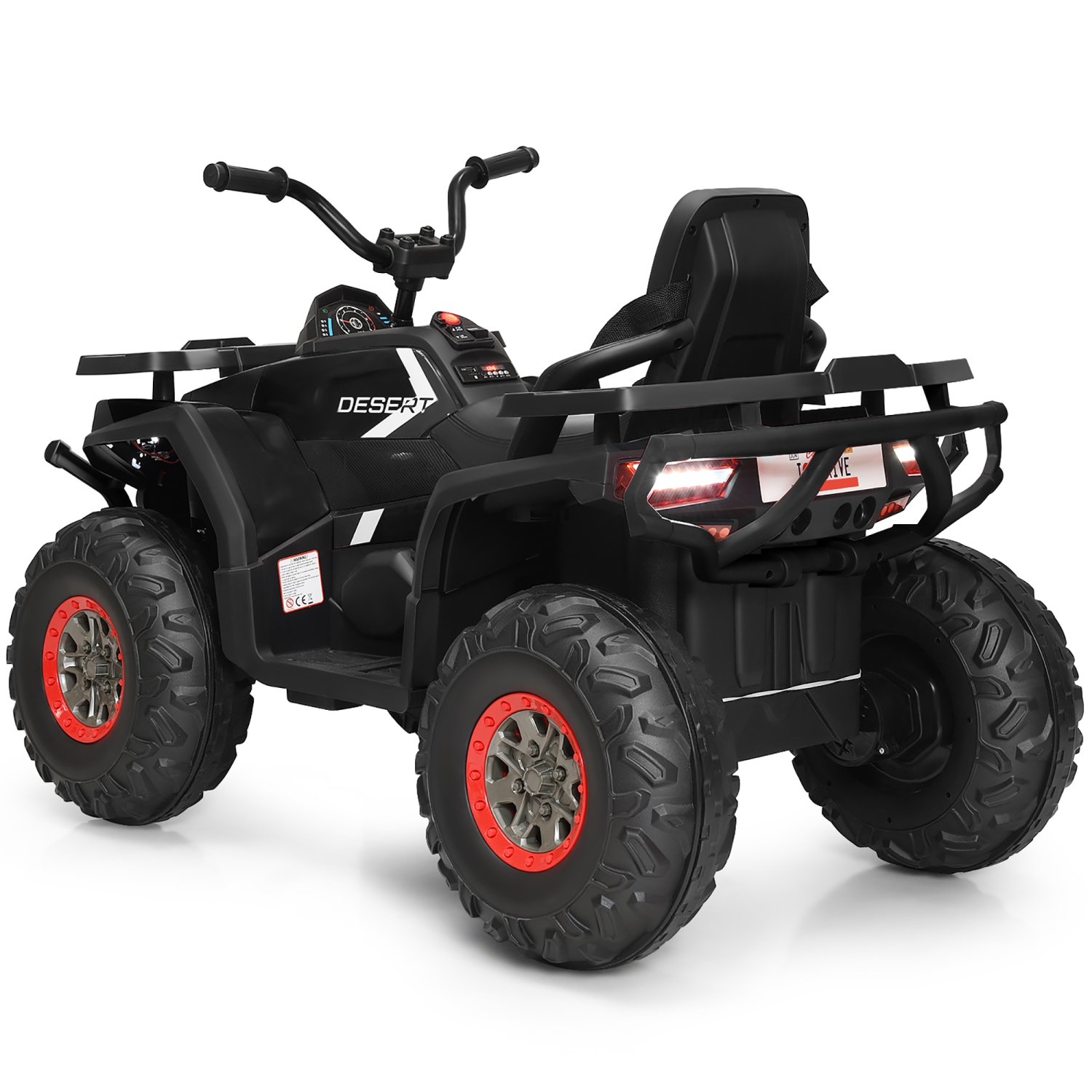 Costway 12V Kids Electric 4-Wheeler ATV Quad 2 Speeds Ride On Car w/MP3&LED Lights