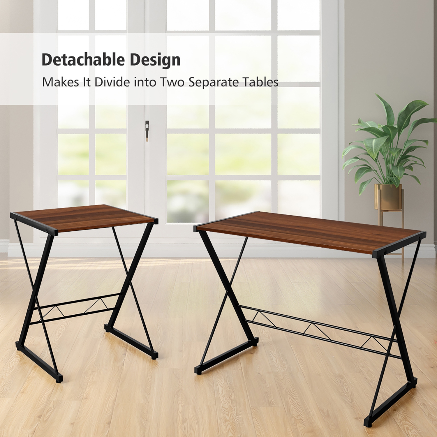 Bureau en L 58'' x 44''Costway – Bureau d’ordinateur en L