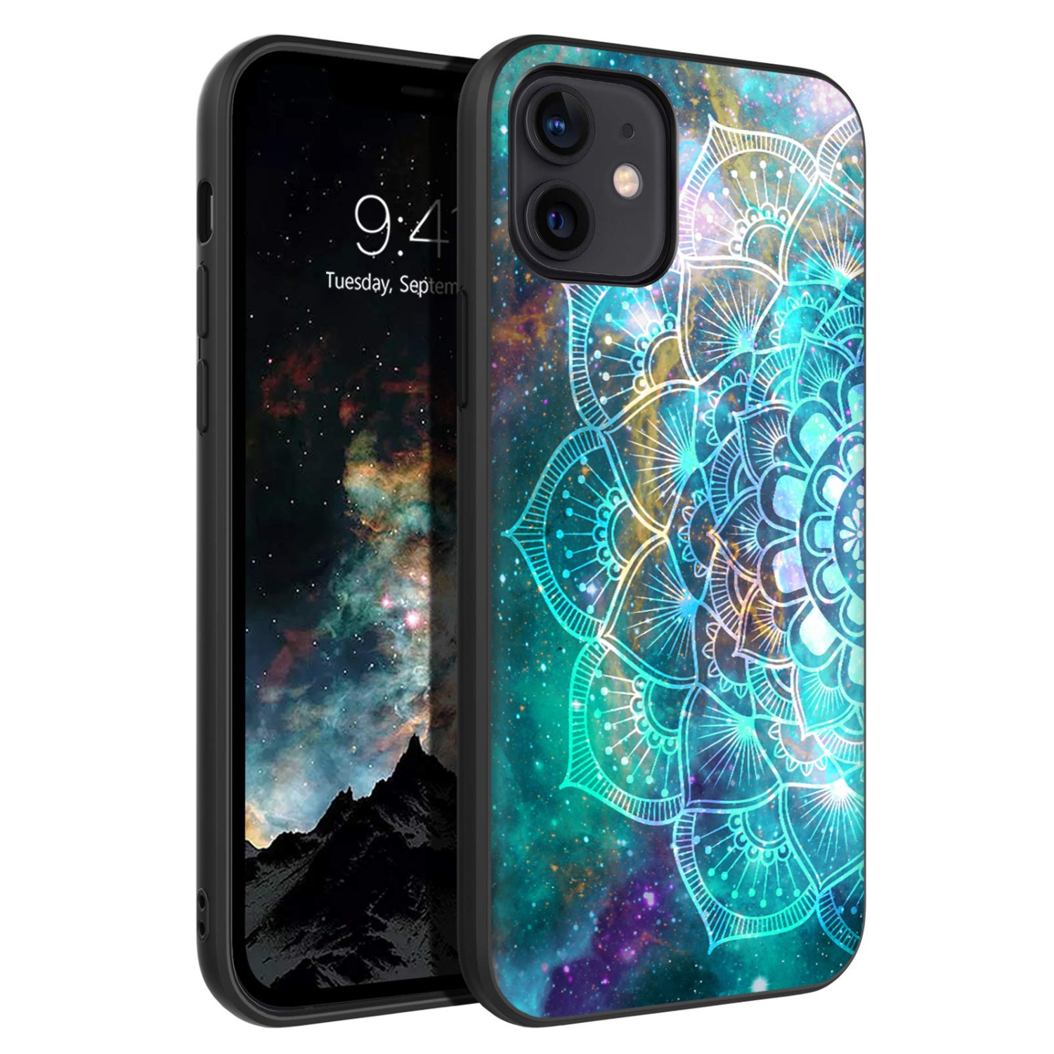 KANGYA iPhone 12 Case, iPhone 12 Pro Case, Slim Fit Glow in The Dark Shockproof Protective Hybrid Hard PC Soft TPU Bumper Co