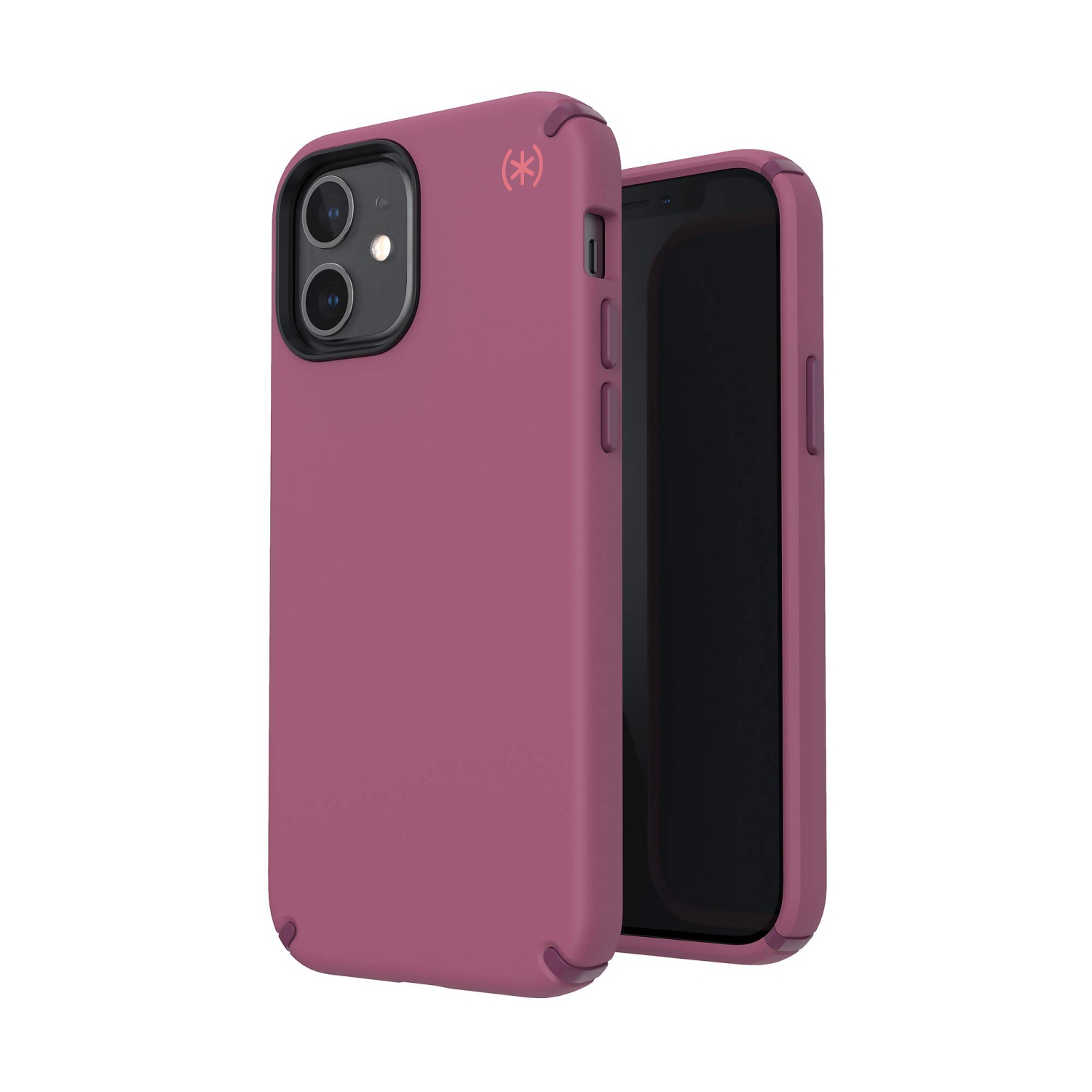 Speck Products Presidio2 PRO iPhone 12, iPhone 12 Pro Case, Lush Burgundy-Azalea Burgundy-Royal Pink