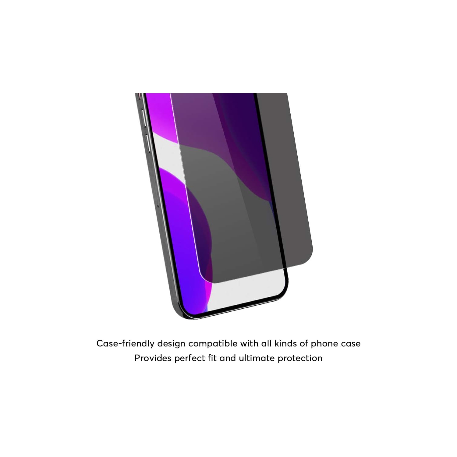 [2-Pack] Privacy Anti-Spy Case-Friendly Tempered Glass Screen Protector for Apple iPhone 12 & Apple iPhone 12 Pro