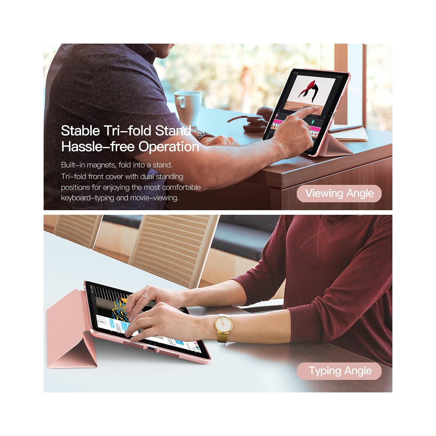 navor iPad 10.2 Case iPad 9th Generation 2021/ iPad 8th Generation 2020/ iPad 7th Generation 2019 Case,Slim Translucent Hard PC Protective Smart